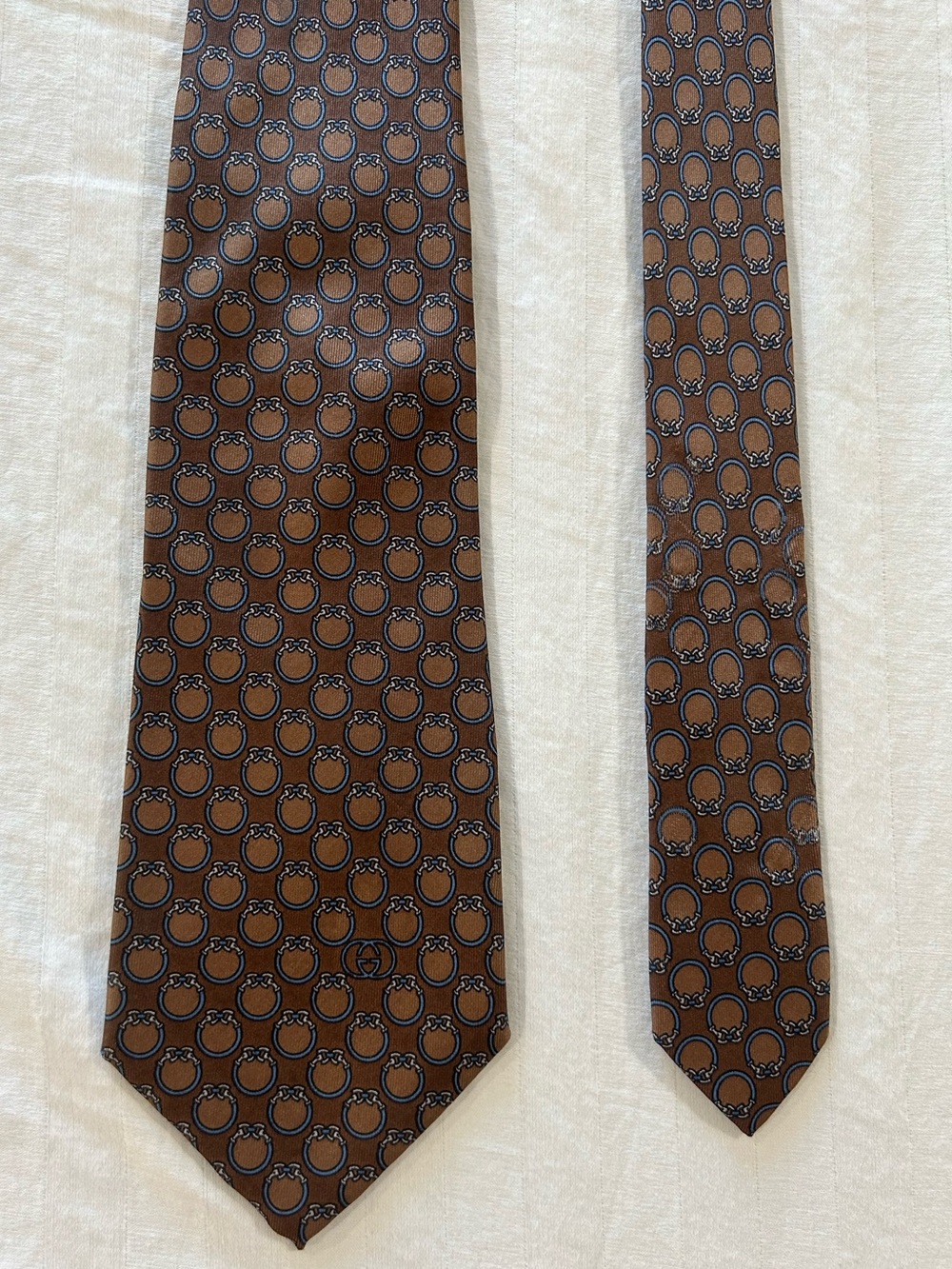 Vintage Gucci Men’s Brown Silk Necktie